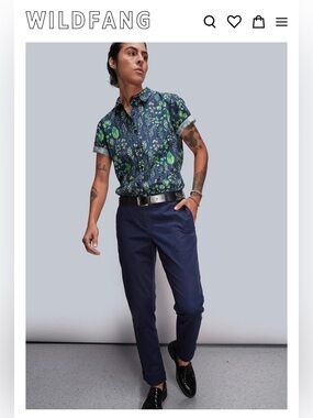 Wildfang The Essential Trouser Navy Blue